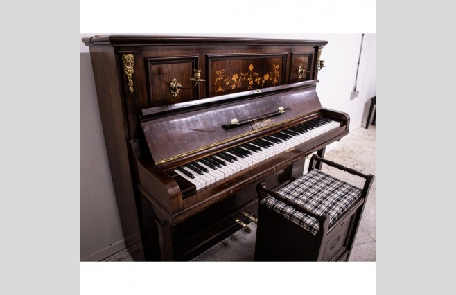 Used Hugo Thieme Mahogany Upright Piano Sold As Seen Bargain - Image 3